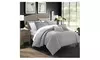 Chic Home CS3305-US Kennon Down Alternative Jacquard Striped Comforter Set - Sil