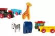 Hey! Play! Wooden Magnetic Train Toy Set with Animals - Second Medium