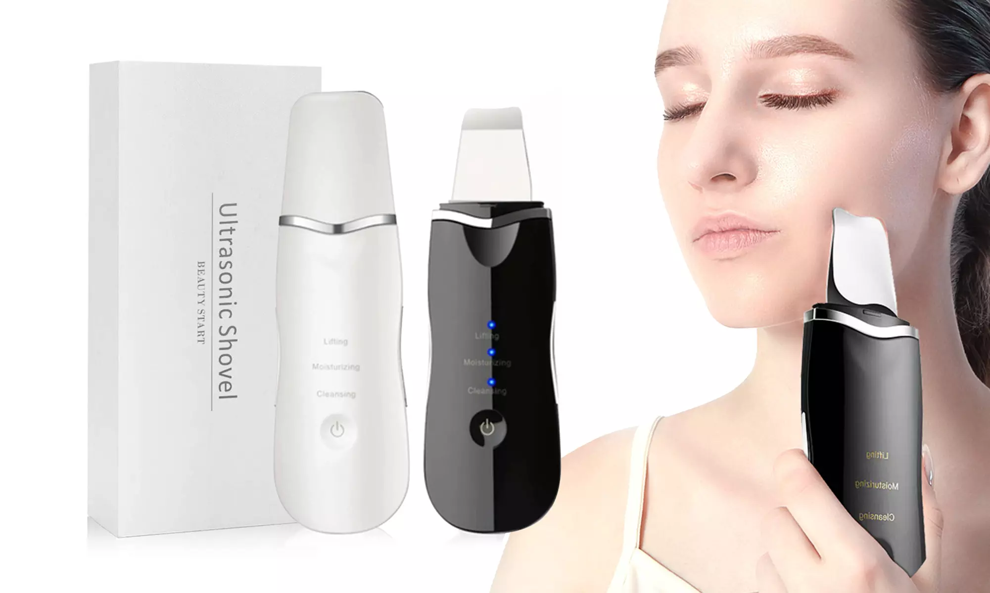 Ultrasonic Skin Scrubber Spatula Blackhead Remover Pore Cleaner Deep Cleaning - Primary Image