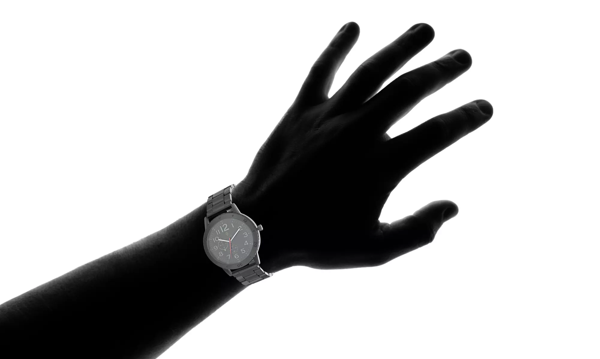 Akademiks Black Metal Link Round Dial Watch - Second Medium
