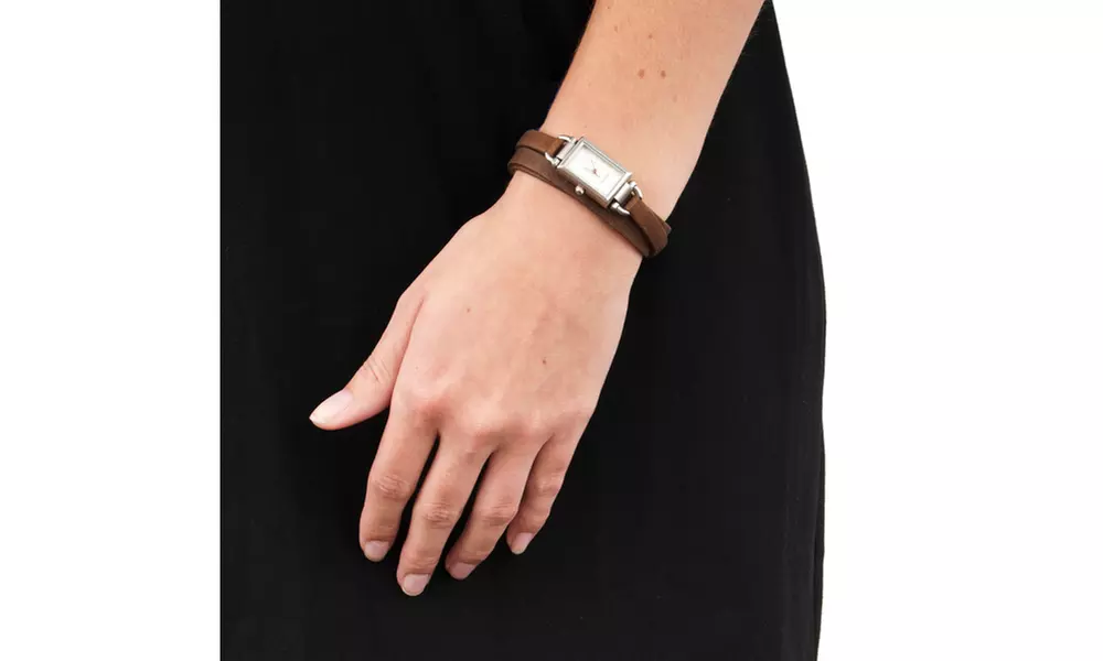 Fossil Women's 'Delaney' Double-wrap Leather Strap Watch - Second Medium