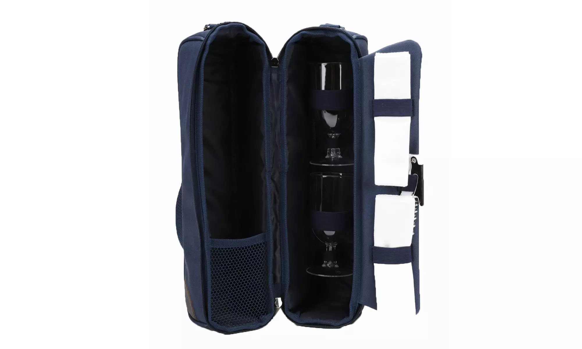 Wine Carrier Tote Bag - Insulated Wine Bottle Holder or Wine Case Picnic Set
