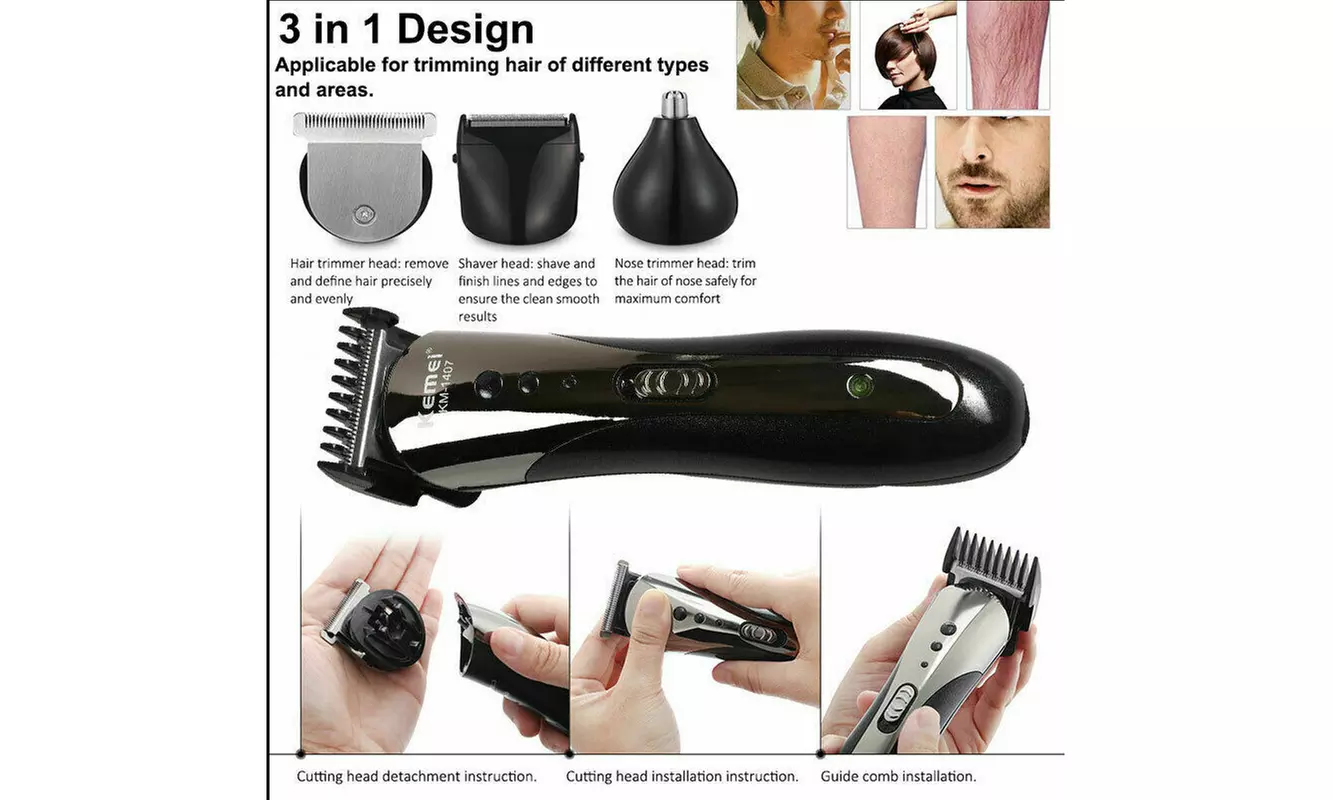 Professional Hair Clippers Trimmer Kit Hair Cutting Machine for Men Barbershop
