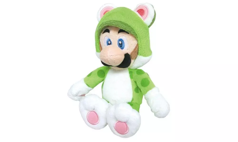 Nintendo Super Mario Cat Luigi Cute Soft Plush Toy 14" - Primary Image