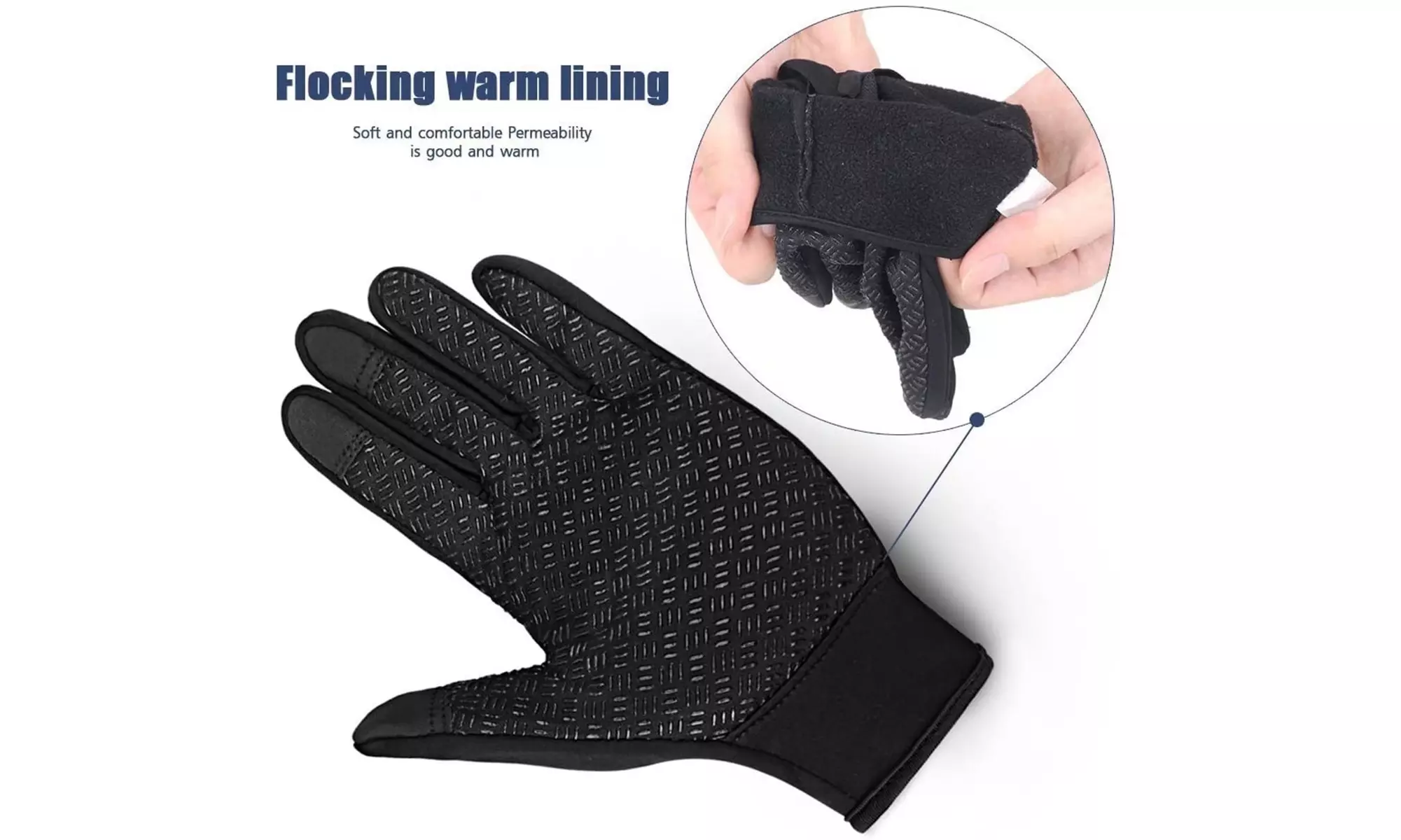 Winter Gloves Women's Warm Gloves Anti-Slip Touch Screen Winter Gloves