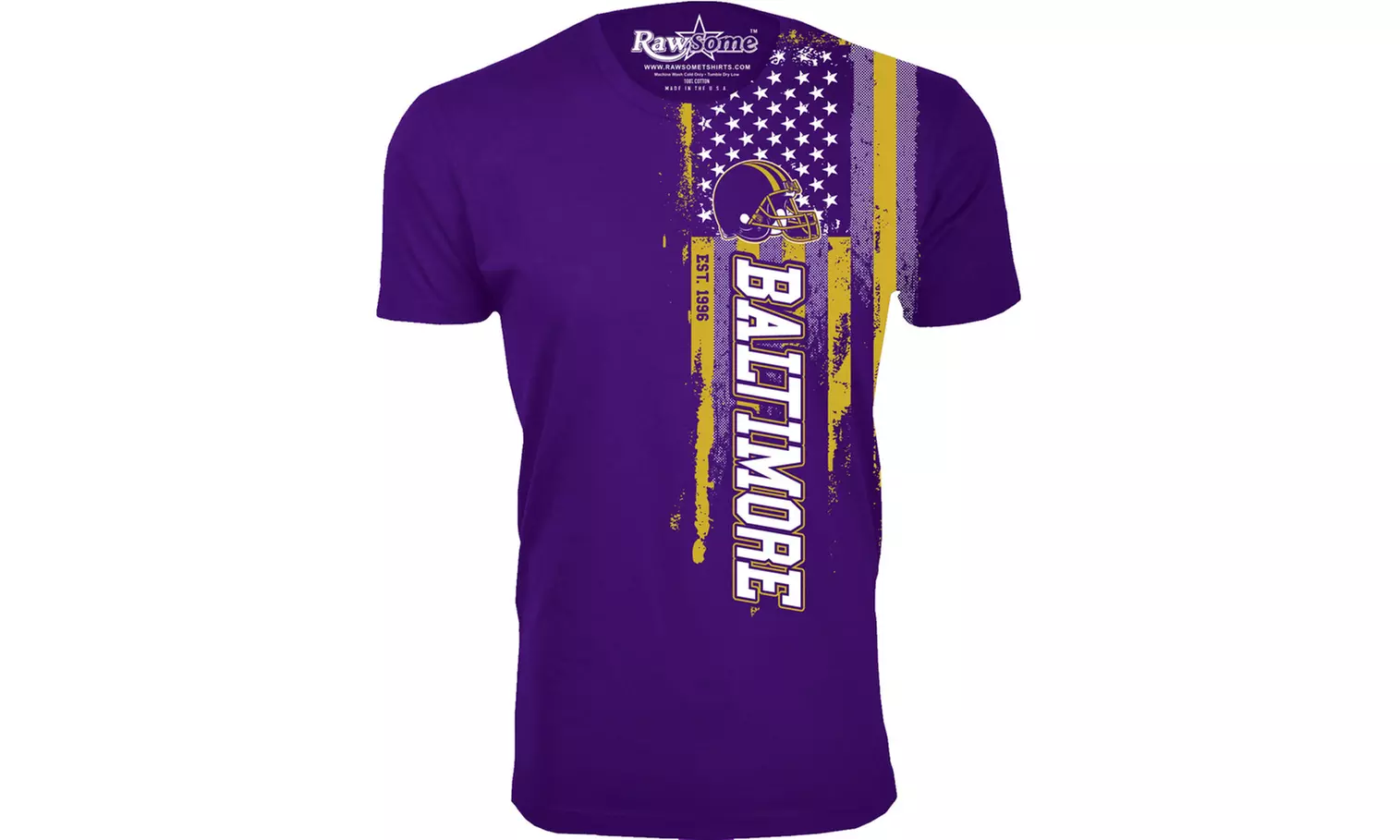 Men Football USA Flag T-Shirt (M-3XL)