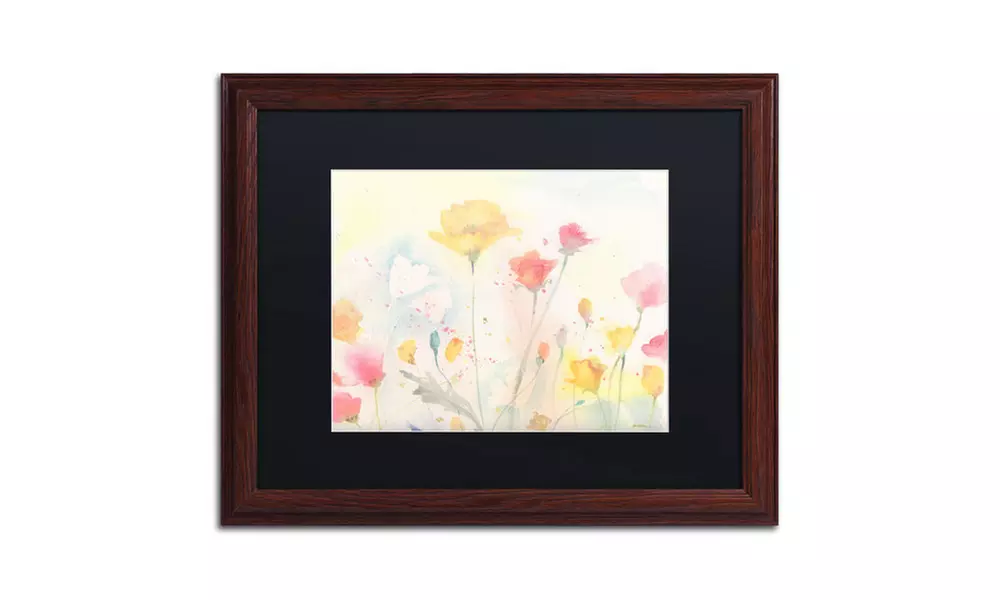 Sheila Golden 'Poppy Festival' Matted Framed Art - Second Medium