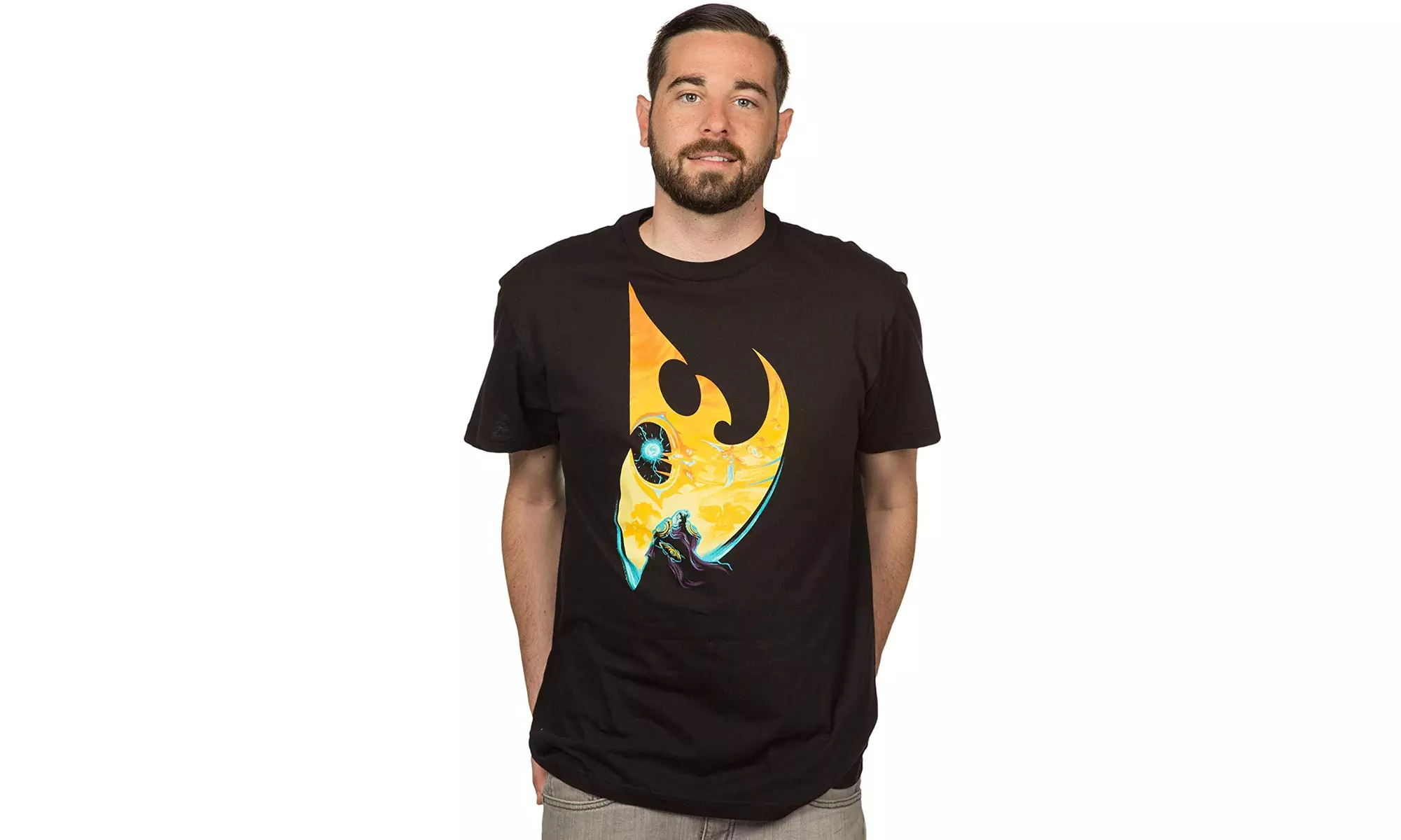 JINX Starcraft II Men's Protoss Silhouette Premium Cotton T-Shirt - Primary Image