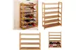 Bamboo Shoe Rack Entryway Shoe Shelf Storage Organizer - Second Medium