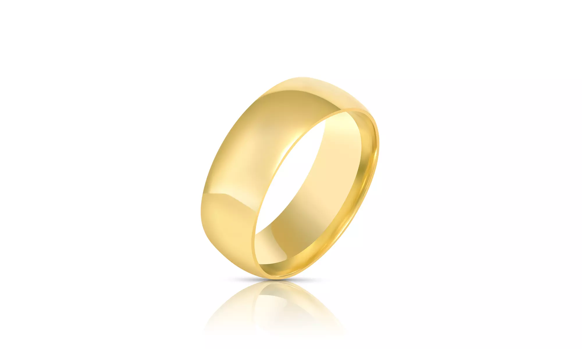 14K Gold Plated Wedding Band Collection in Solid Sterling Silver