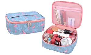 Travel Makeup Flamingo Cosmetic Toiletry Bag Organizer Storage Case 