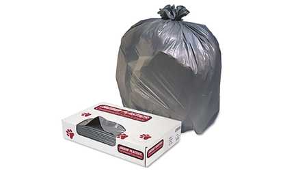 Jaguar Plastics Low-Density Can Liners, 60gal, Gray, 100 Rolls