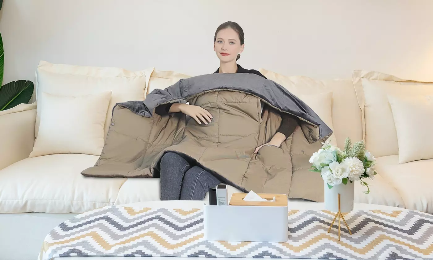 LakeForest Full Body Electric Heated Blanket Poncho Shawl Wrap