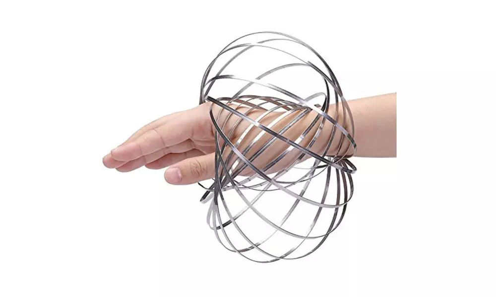 Kinetic Spring Ring Toy with Carrying Pouch - Primary Image