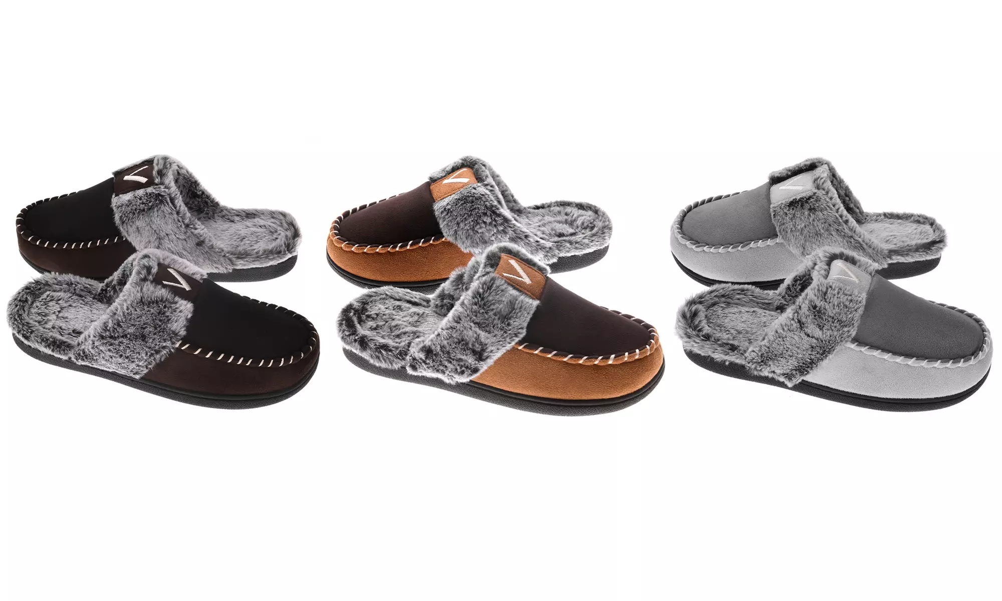 VONMAY Womens Memory Foam Comfy Fuzzy House Slipper Scuff Slip on Moccasin Shoes