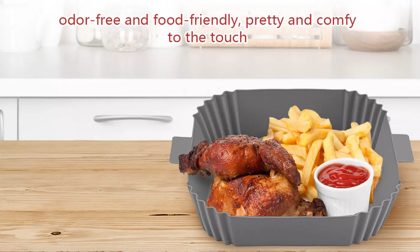 Multifunctional Silicone Air Fryer Pot Reusable Liners Basket Bowl Accessories