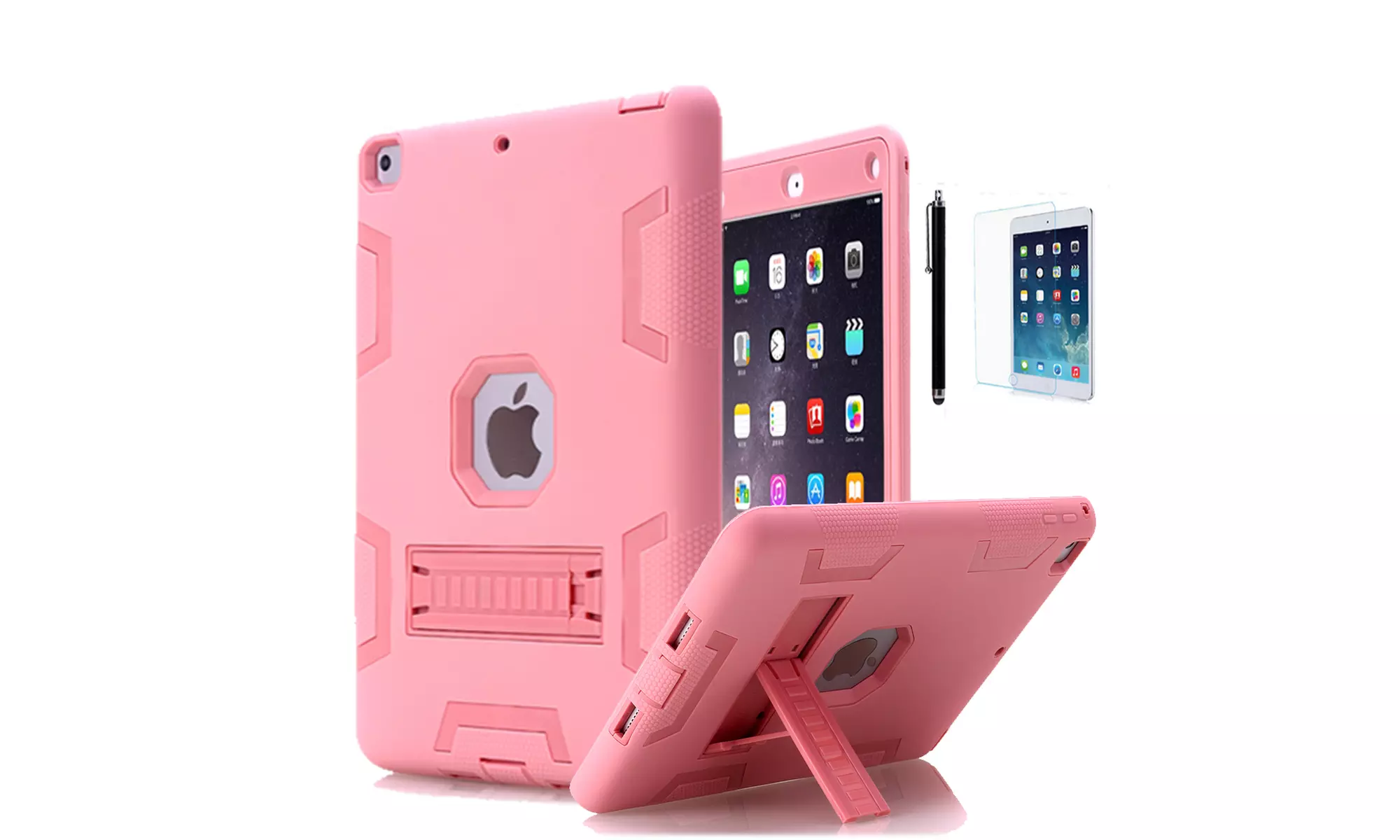 Shockproof Heavy Duty Case with Kickstand for iPad 9.7 Inch 2017 2018