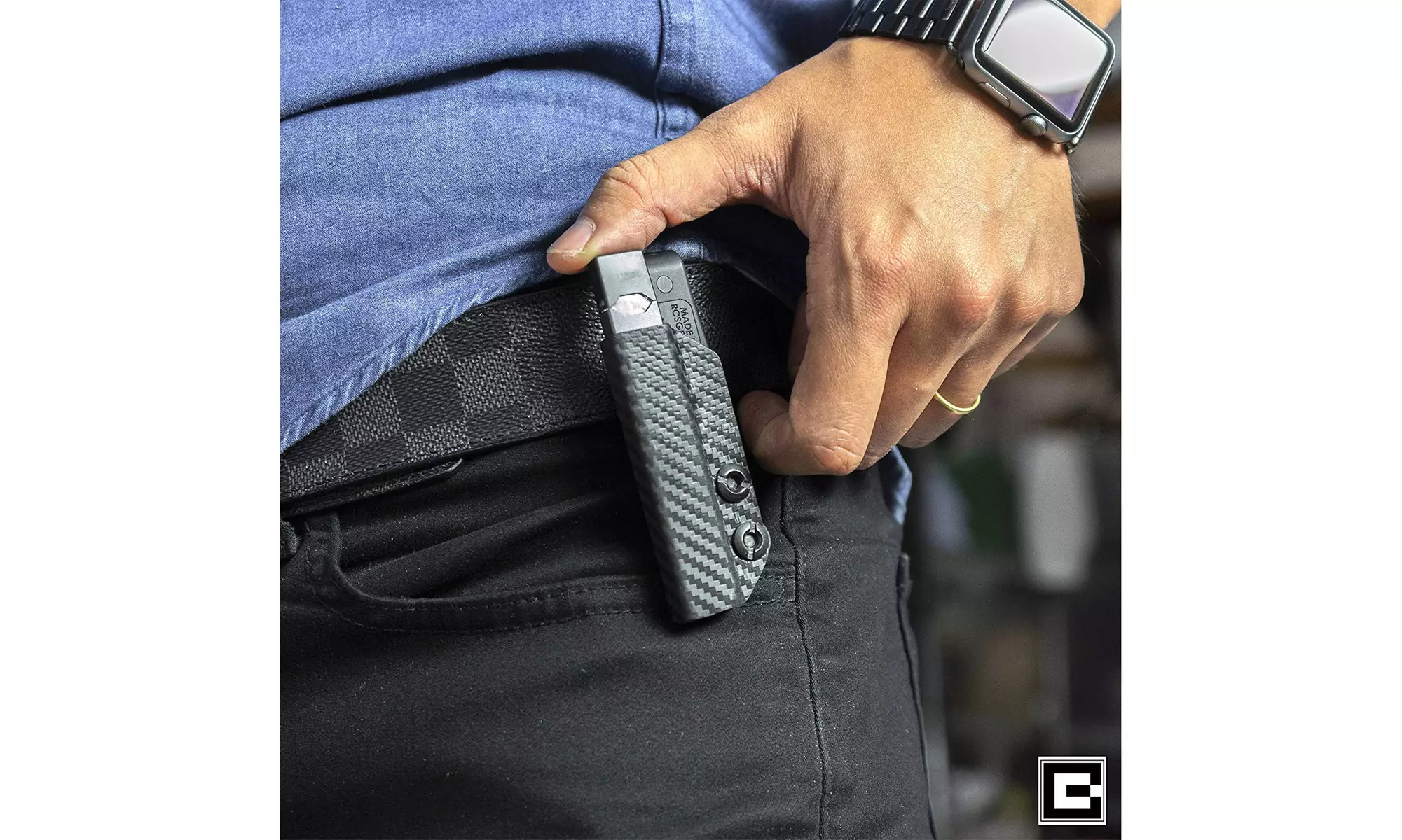 Adjustable Pocket Clip/Belt Holster for JUUL Vape E-Cig Holder Sleeve Cover - Primary Image
