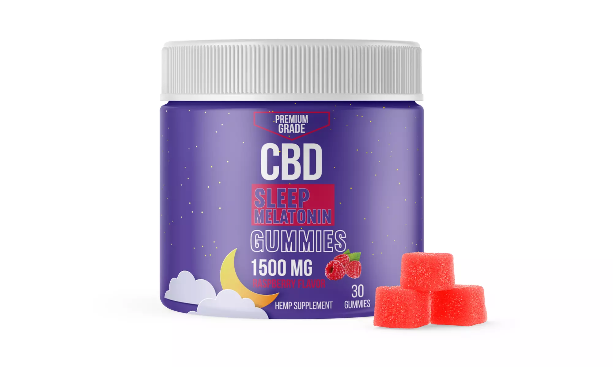 CBD Night-Time Sleep Premium Grade Gummies 1500mg (Various Flavors)