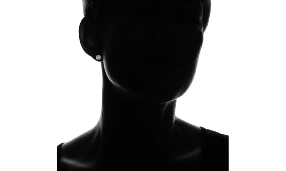 Sterling Silver Amethyst Round Filigree Stud Earrings