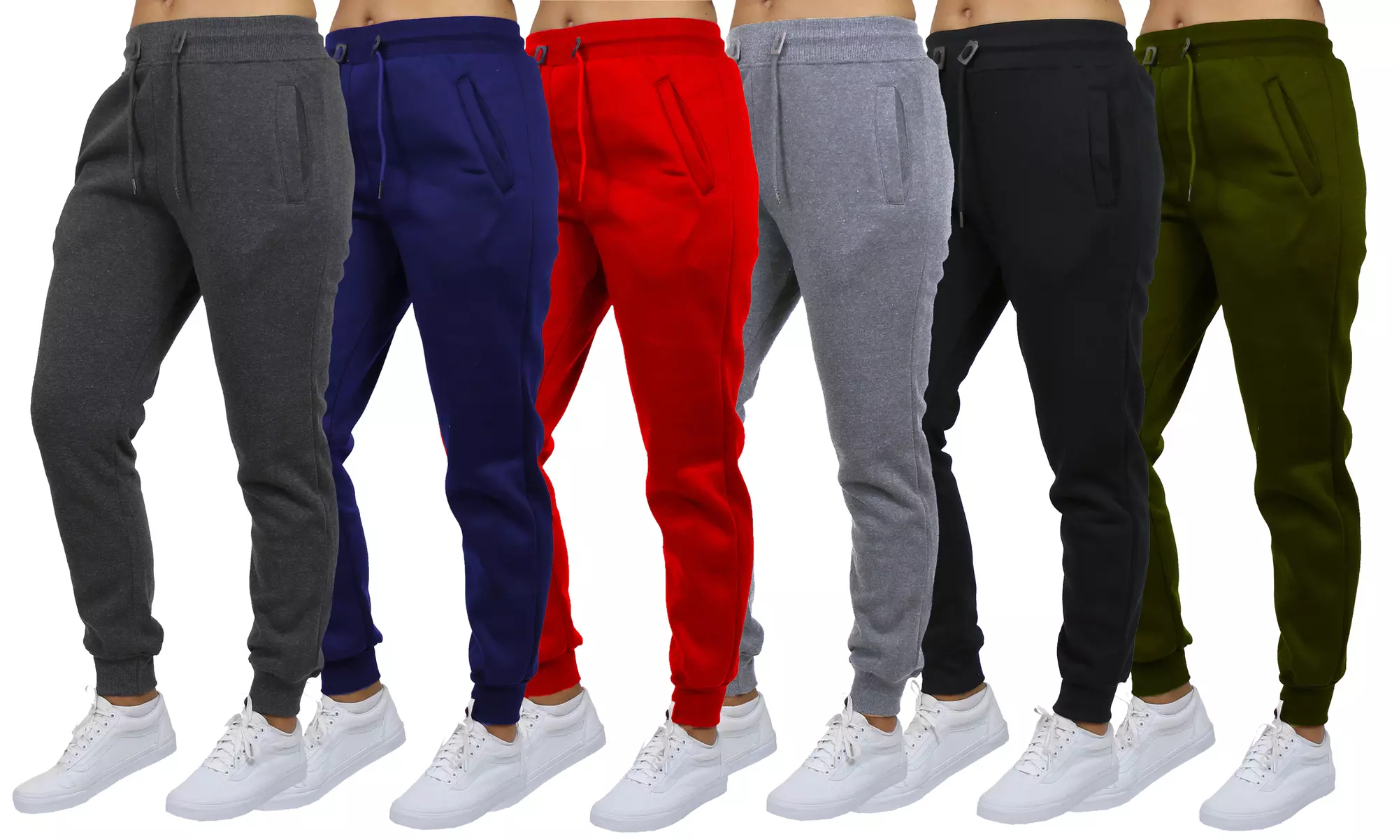 4-Pack Women's Loose Fitting Fleece & French Terry Jogger Sweatpants - Primary Image