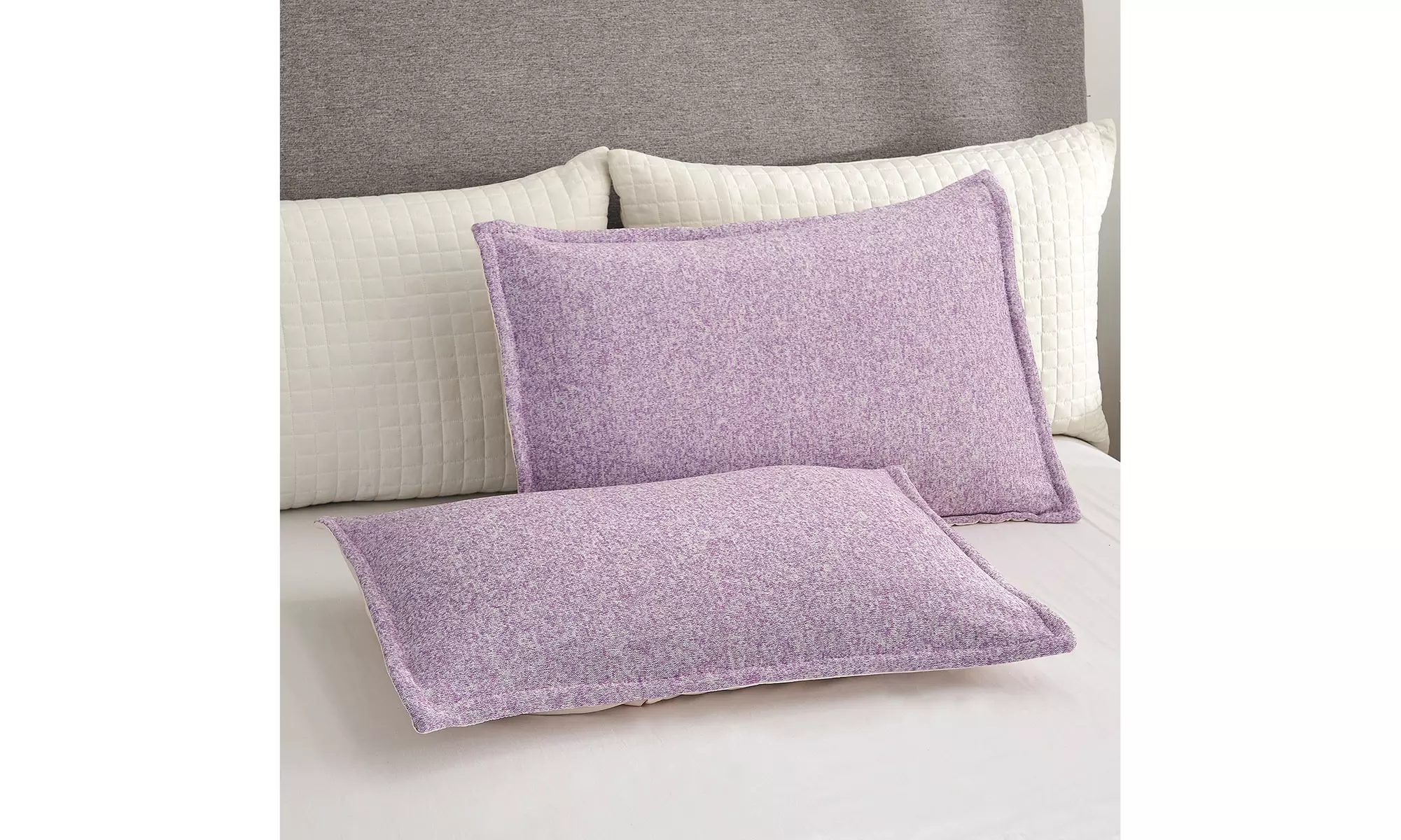 2-3 Piece Knit Weave Bed Blanket Set,Lightweight Fuzzy Jersey Blanket With Shams