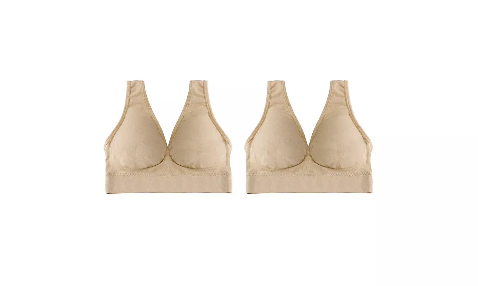 US 2-4 Pack Women's Padded Sports Bra High Impact Seamless Bralette Plus Size