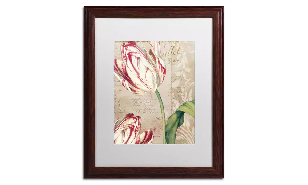 Color Bakery 'Tulips' Matted Wood Framed Art - Second Medium