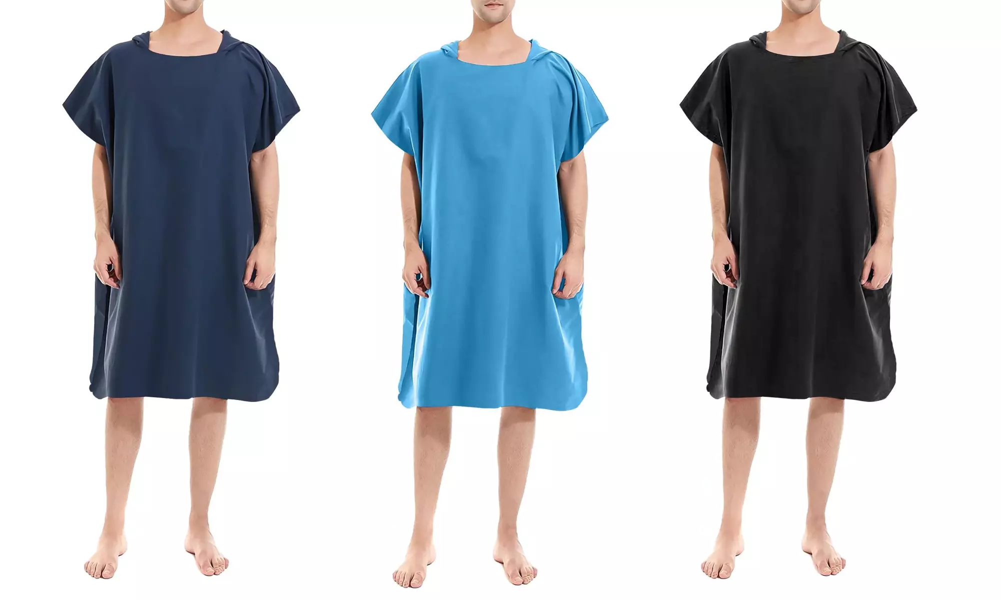 Surf Poncho Changing Robe Wetsuits Changing Poncho Beach Towel with Front Pocket - Primary Image