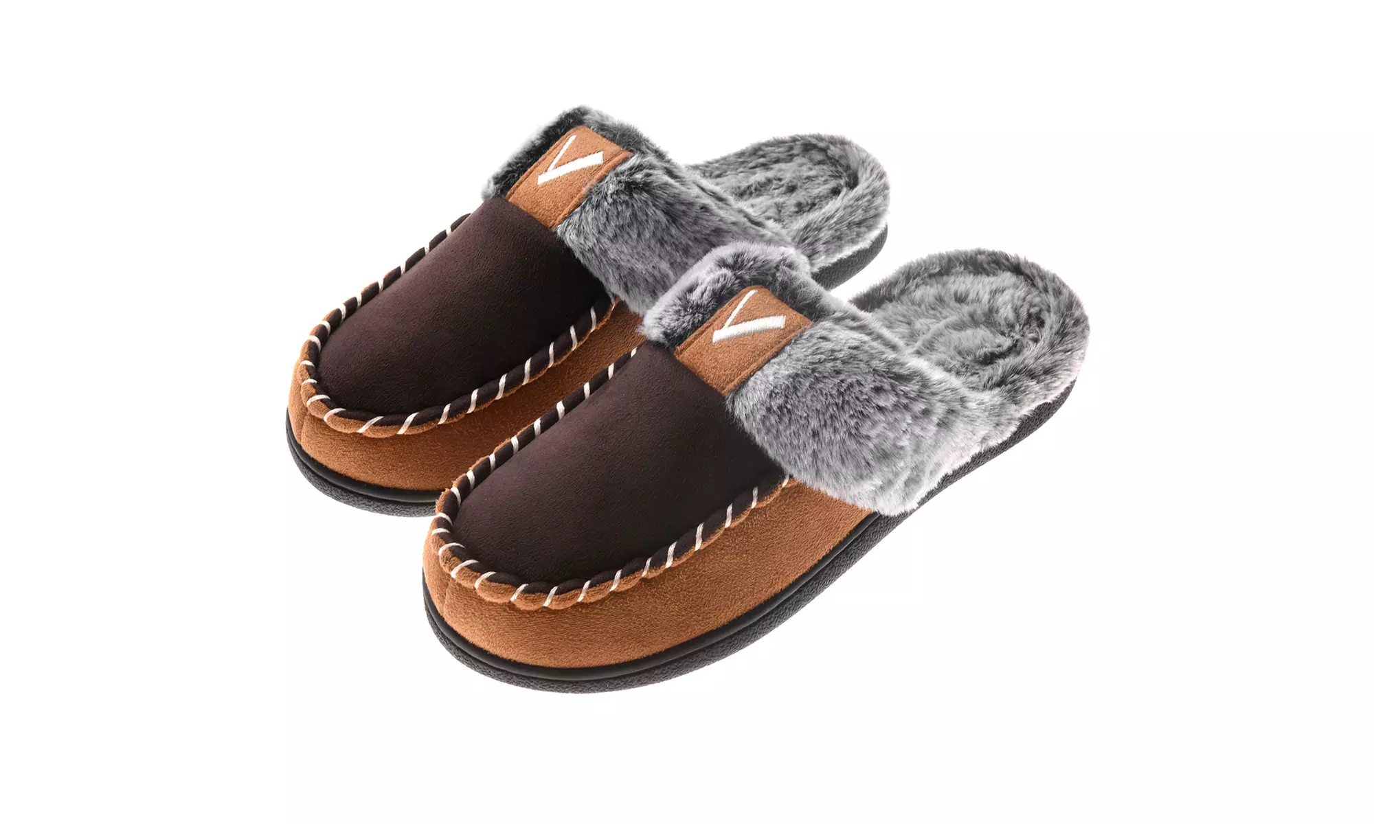 VONMAY Womens Memory Foam Comfy Fuzzy House Slipper Scuff Slip on Moccasin Shoes
