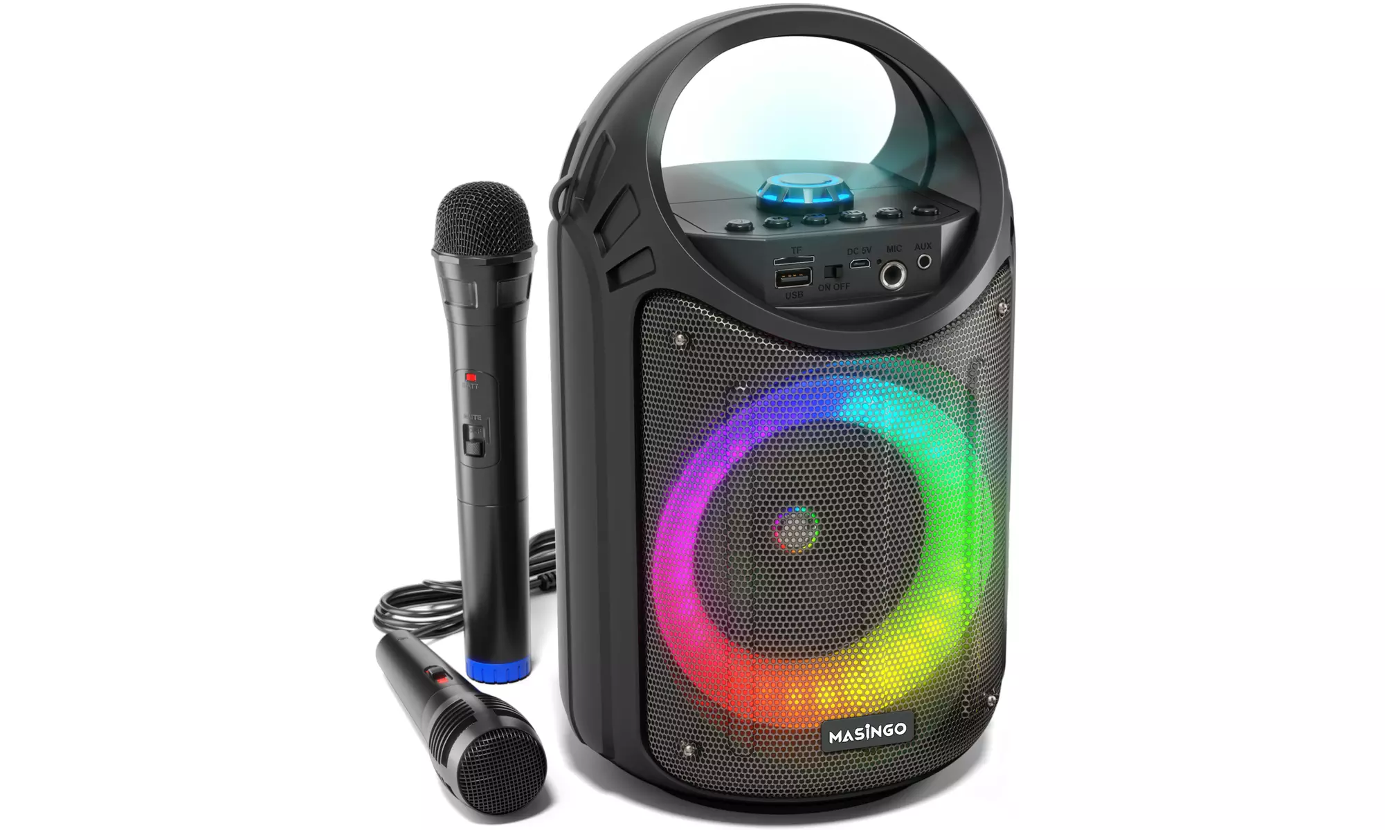 Bluetooth Karaoke Machine for Kids and Adults with 1 Wireless Mic & 1 Wired Mic - Primary Image