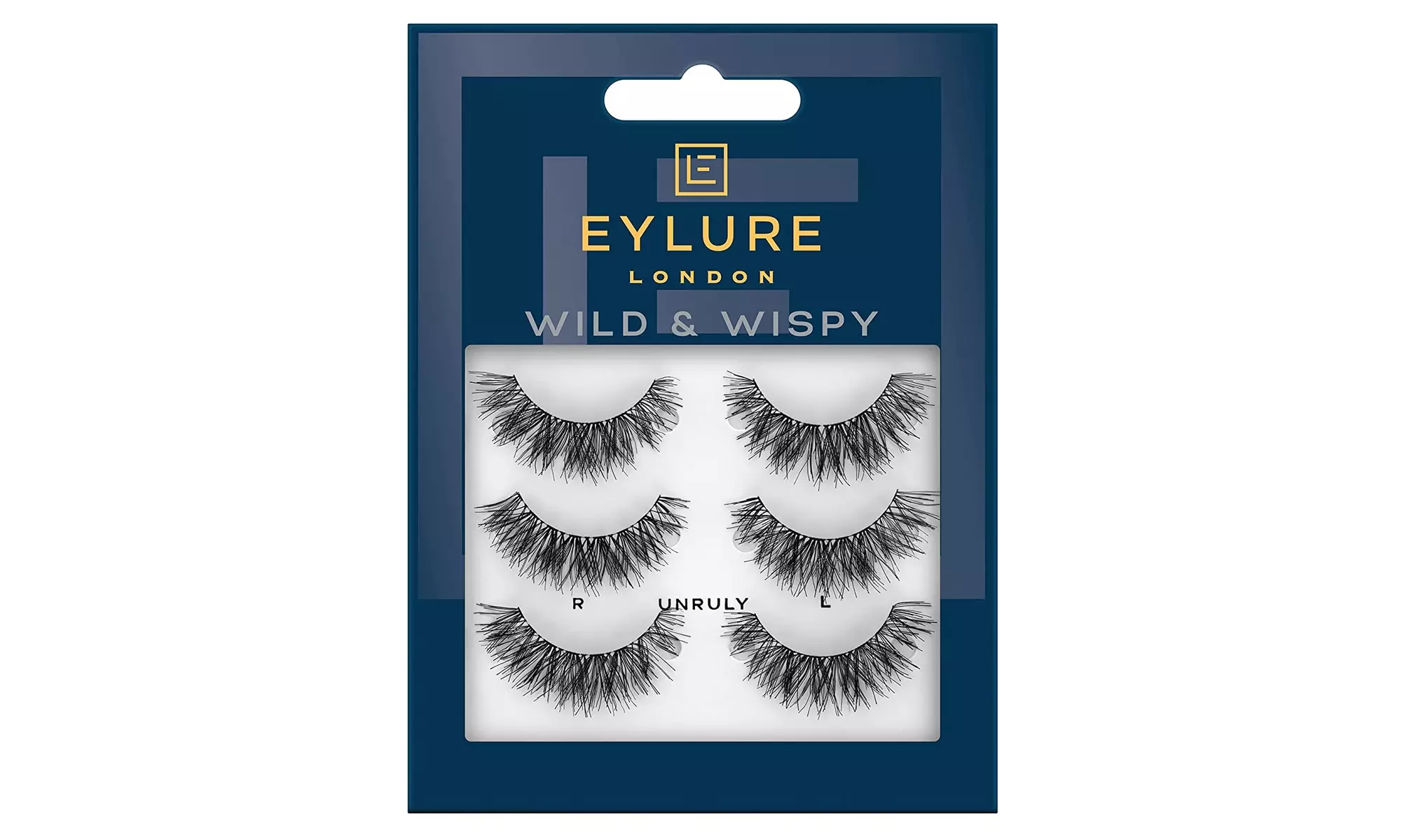 Eylure False Lashes, Wild & Wispy Unruly, 3 Pair, Black - Primary Image