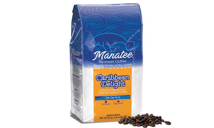 Manatee Gourmet Coffee Caribbean Delight, Whole Bean, 2 lbs. | Groupon