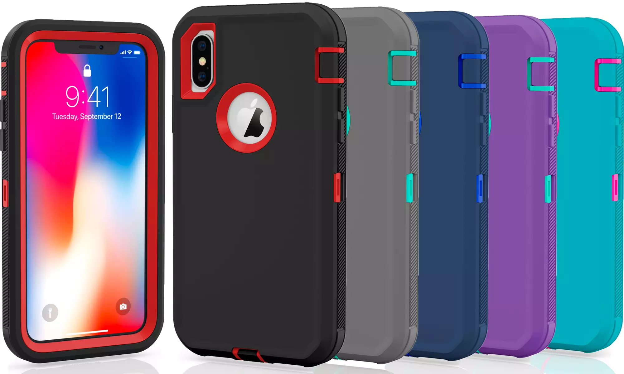 Apple iPhone 10 X / XS / MAX / XR Protective Shockproof Hybrid Defender Case - Primary Image