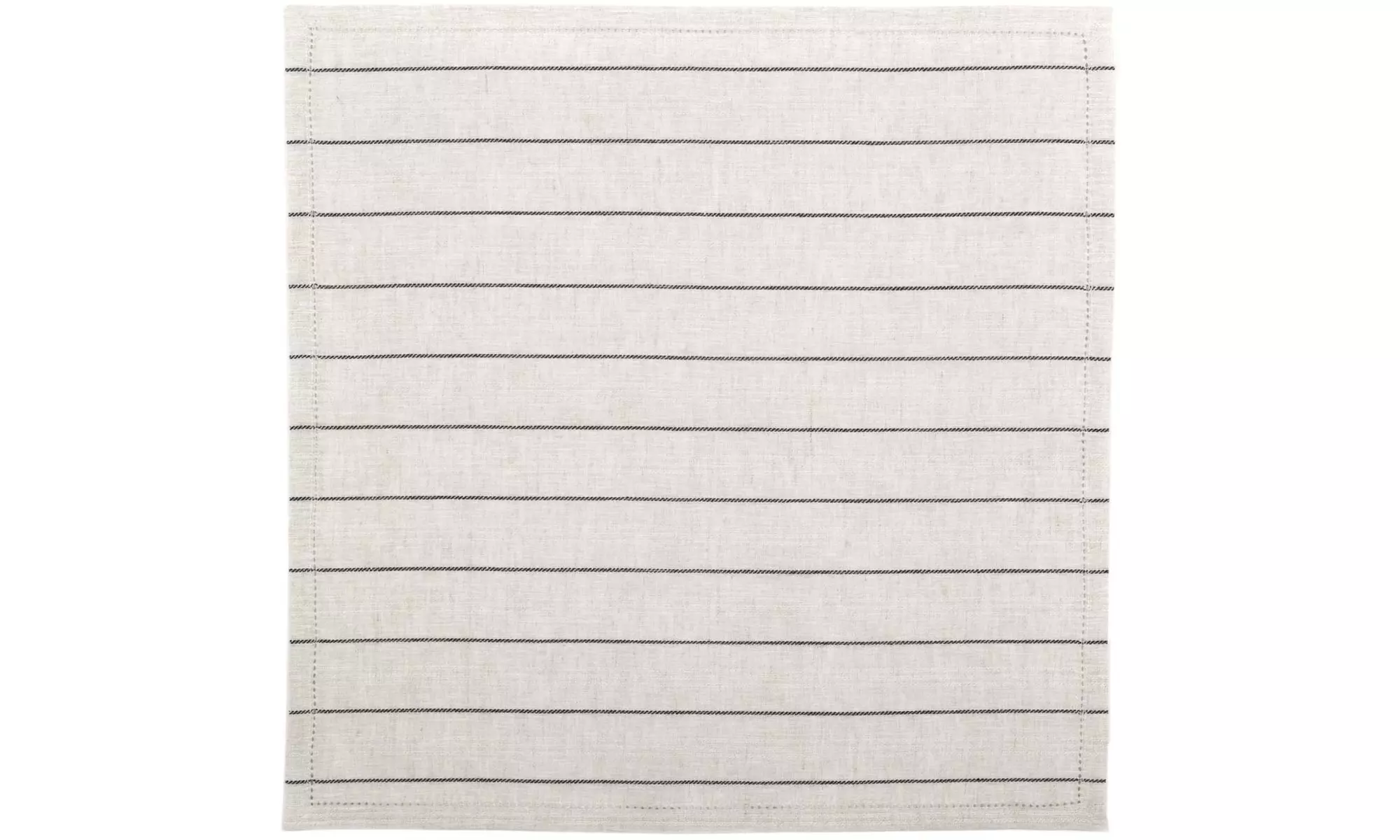 Farmhouse Tabletop & Kitchen Charley Black White Napkin Set of 6 - Second Medium