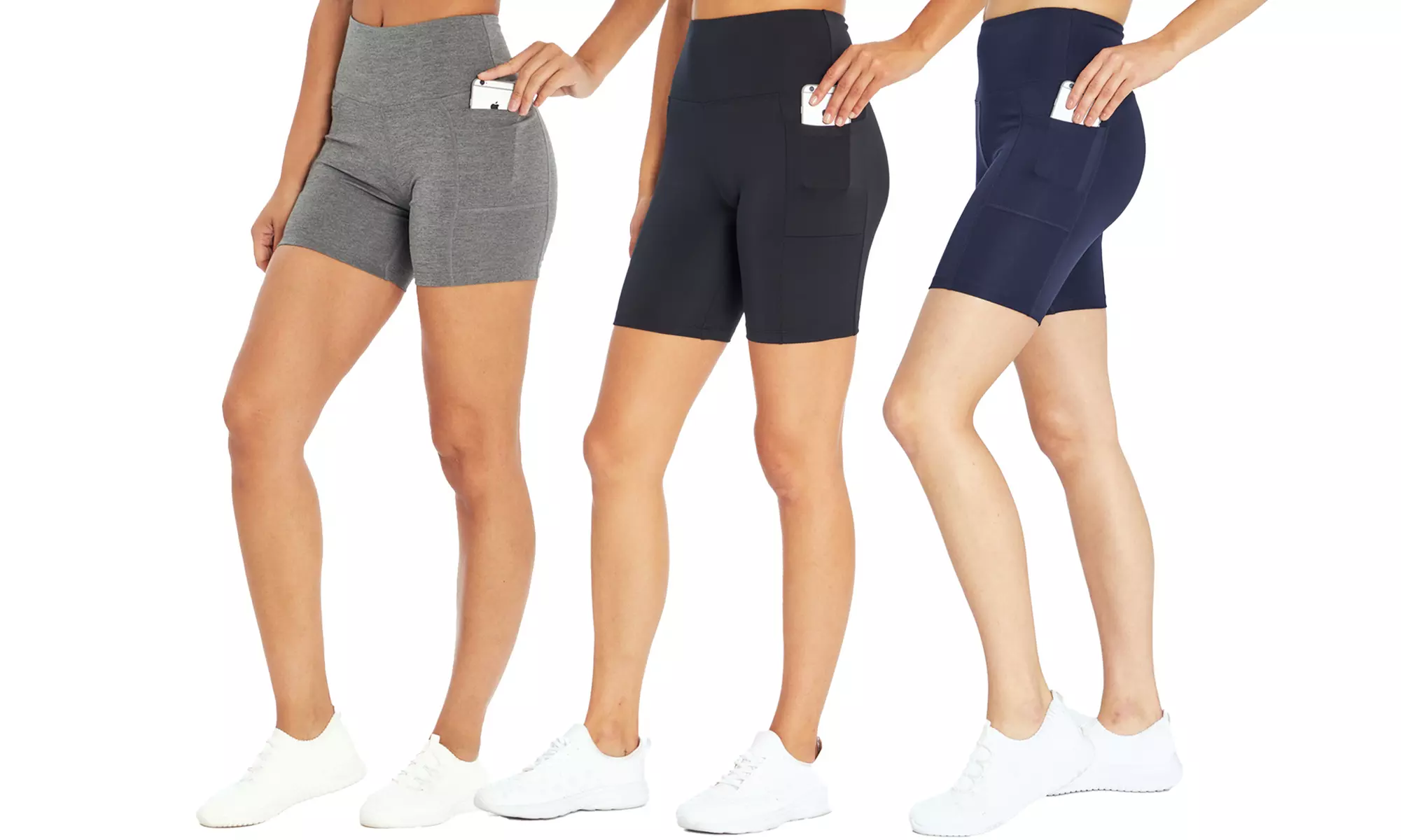 Women's Bally Total Fitness High-Rise Pocket Shorts - Multiple Lengths - Primary Image