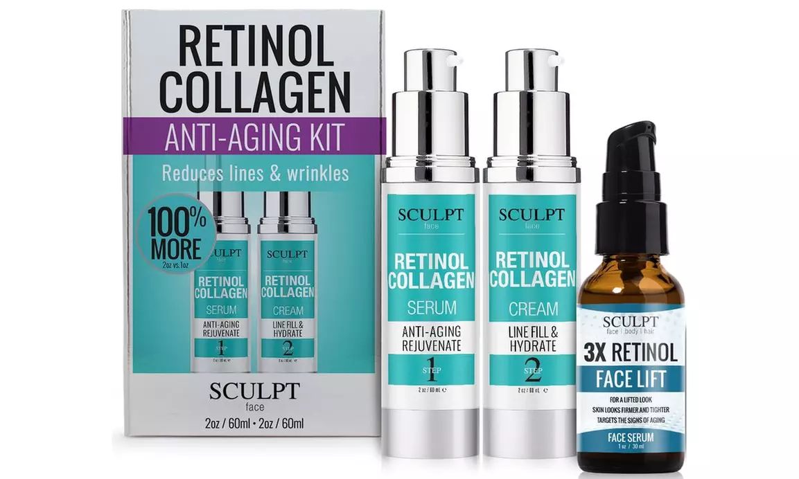 Sculpt Retinol Collagen and Facelift Kit (3-Piece) - Primary Image
