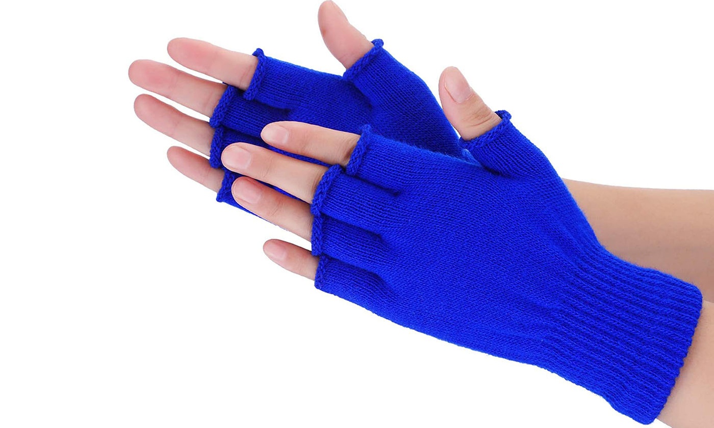 Winter Warm Keep Magic Fingerless Half Finger Knitted Gloves Mittens