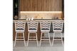 Costway Set of 4 Swivel Bar Stools Counter Height Upholstered Faux Leather Chair - Second Medium