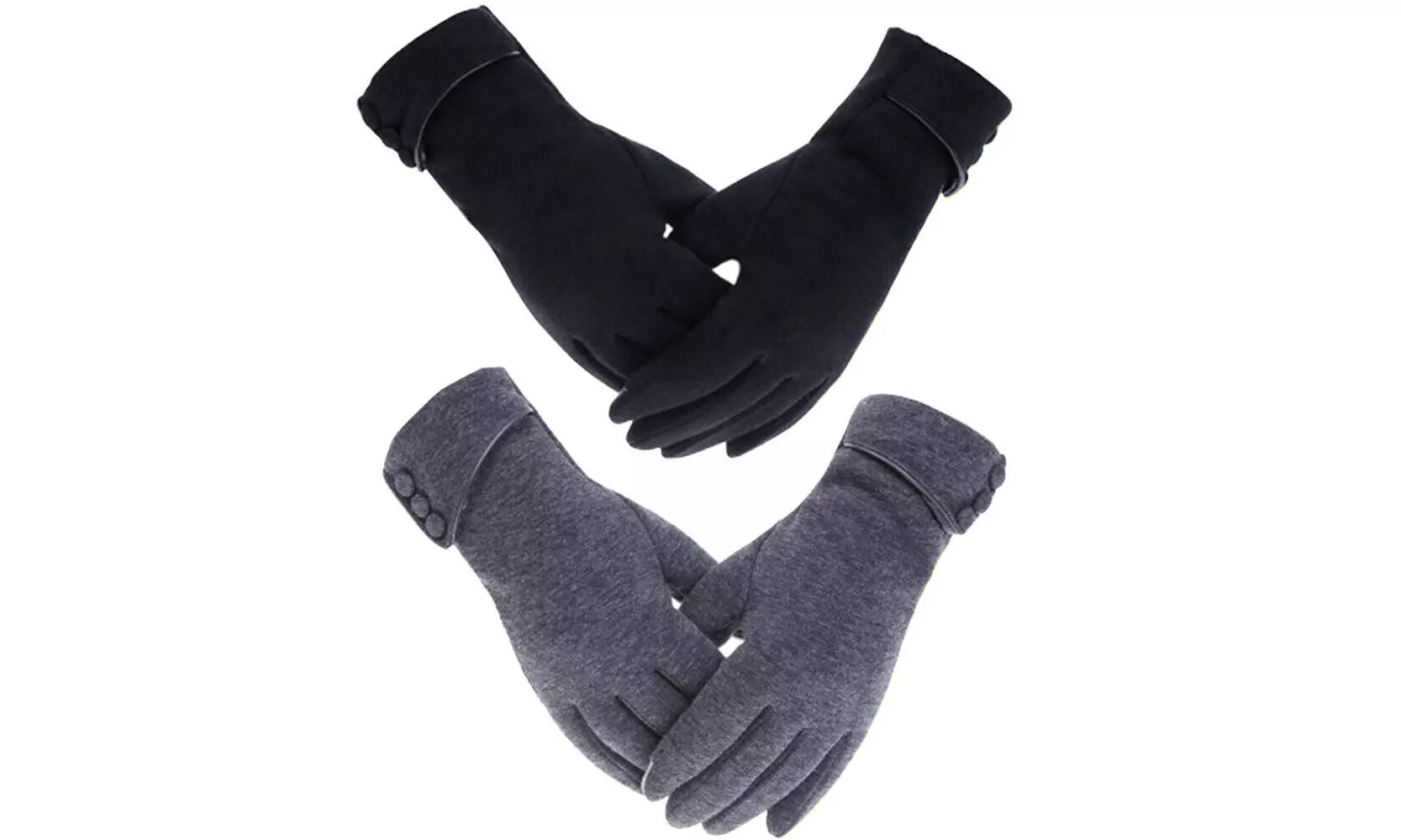 Women Winter Warm Gloves Touch Screen Windproof Lined Thick Mittens - 2 Color - Primary Image