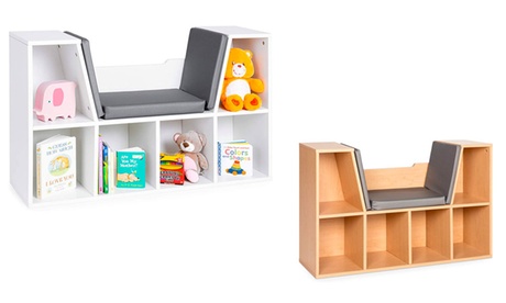 6-Cubby Kids Bedroom Storage Organizer Brown