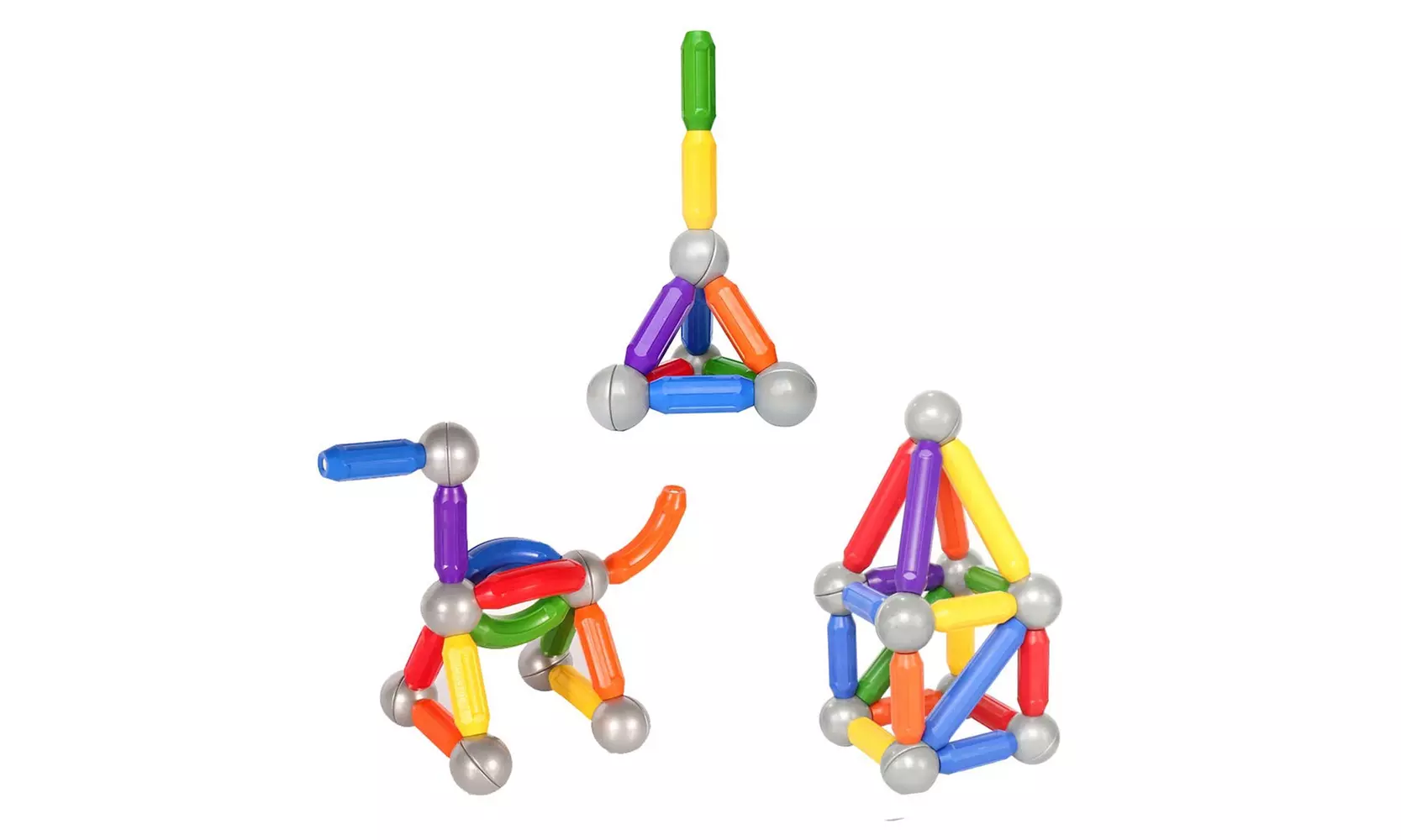 BMAG Magnetic Balls and Sticks Set , Magnet Building Blocks Tiles Rods , 38PCS - Primary Image
