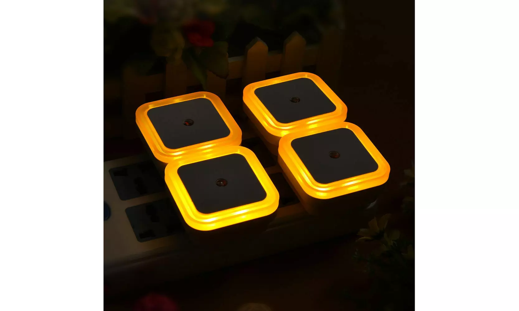 4-8 PCS Auto LED Light Induction Sensor Control Bedside Night Light In Wall Lamp