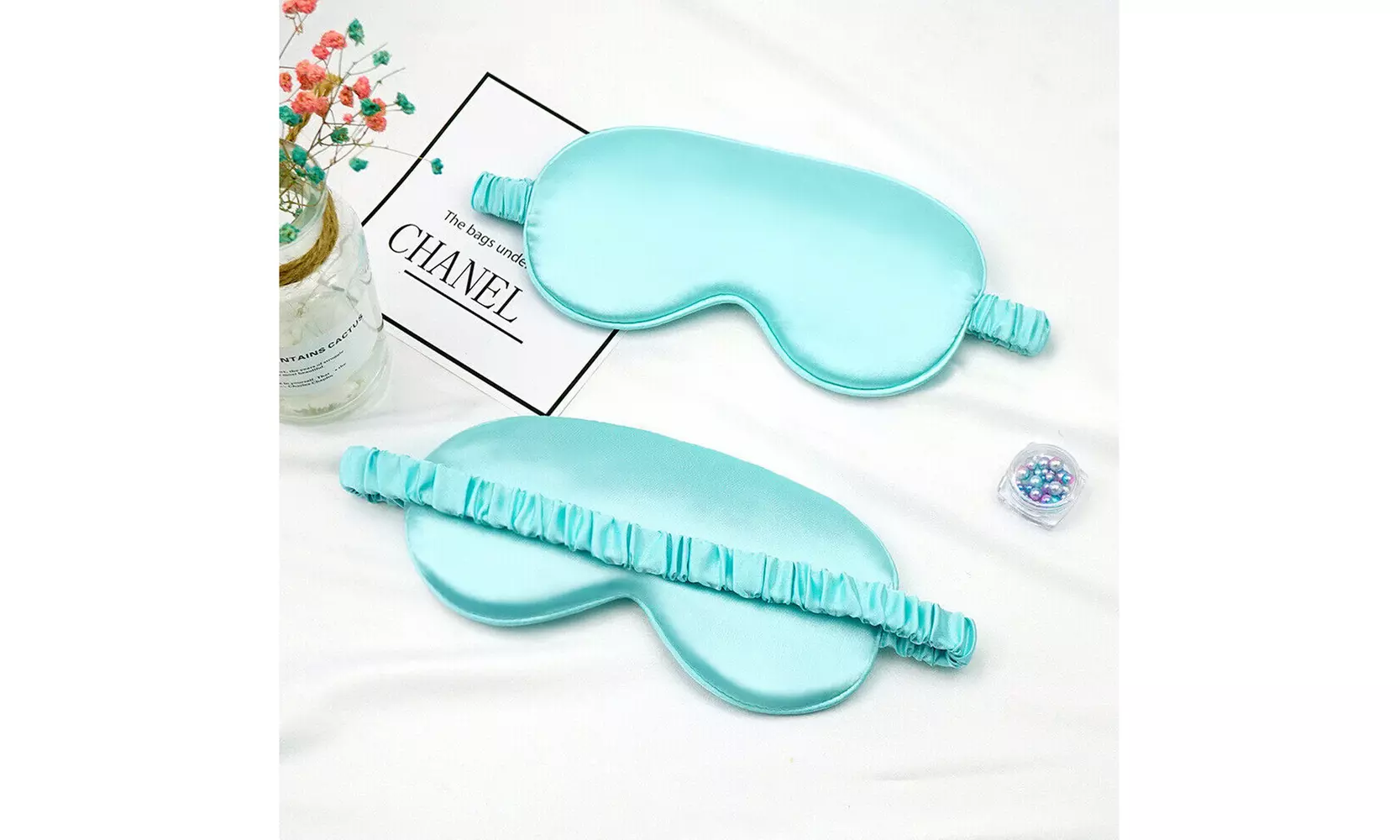 Double-sided Satin Silky travel Sleep Eye Mask Cover Padded Blindfold Smooth