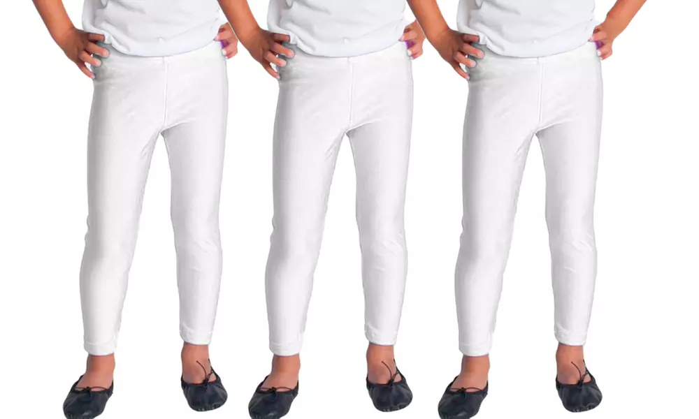 KIDDO Girls' Full-Length Seamless Leggings (3-Pack) - Second Medium