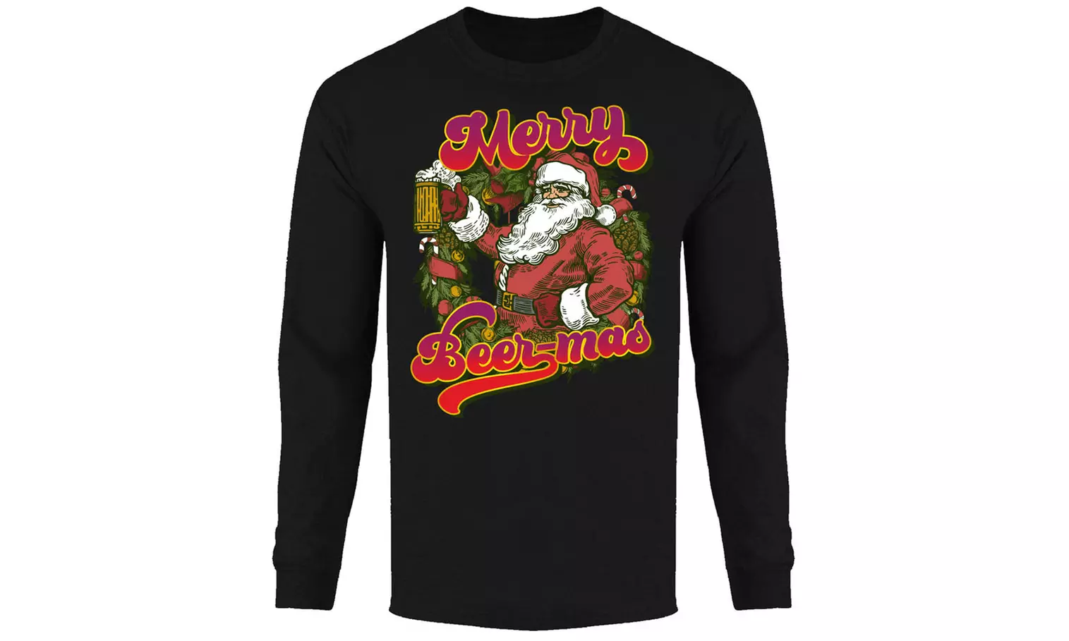 Men's Christmas Spirit Holiday Festive Long Sleeve Shirt (S-2XL)