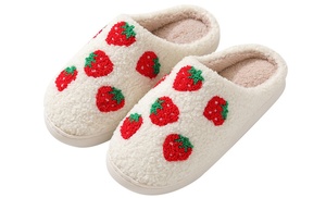 Strawberry Slippers Cute Comfy Bedroom Slippers Warm Soft Memory Foam Slippers 