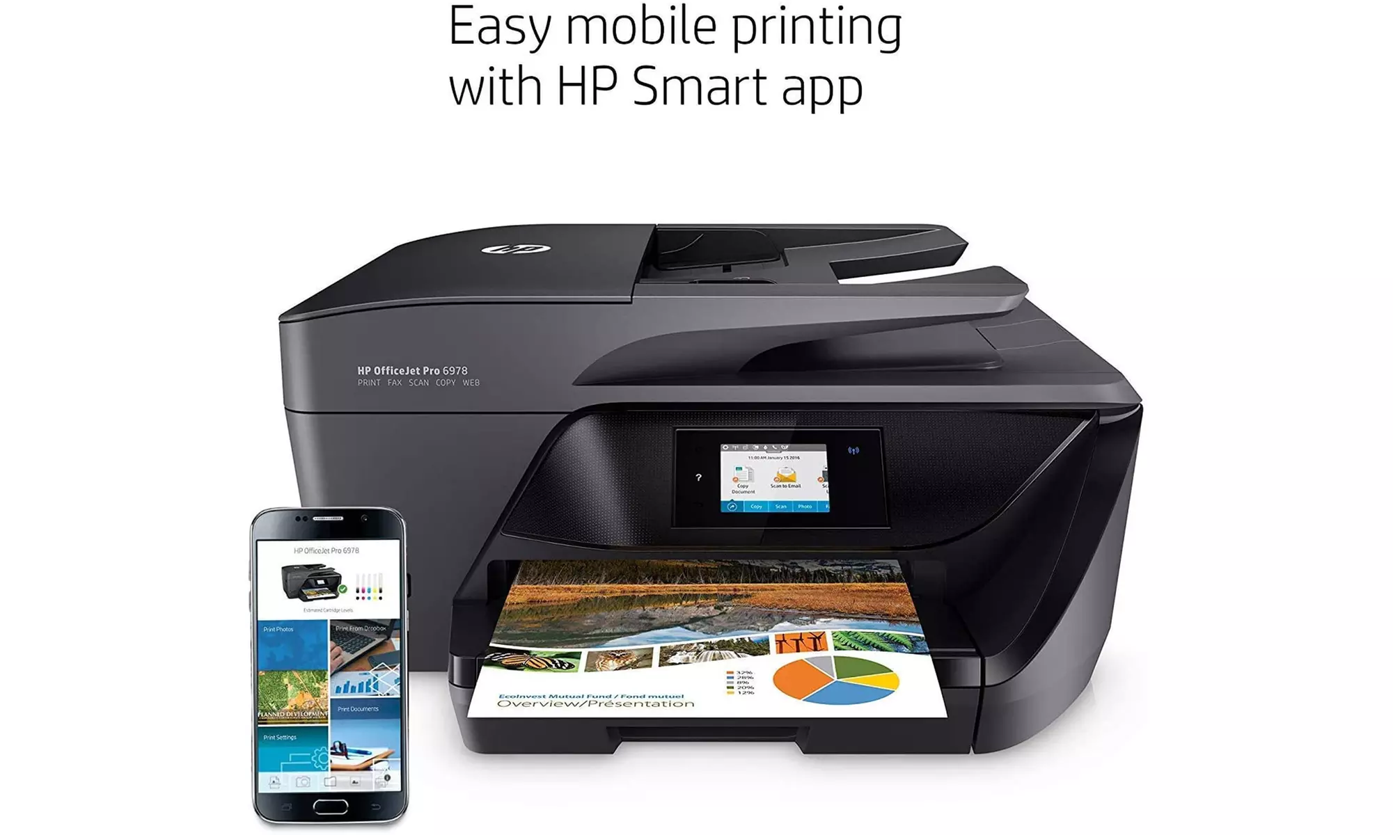 HP Officejet Pro 6958 All-in-One Printer NO INK- Refurbished - Second Medium