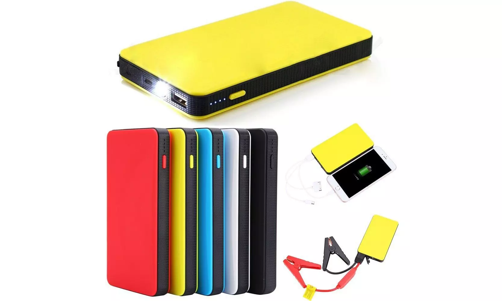 Mini Portable Slim 20000mAh Car Jump Starter Engine Battery Charger Power Bank - Primary Image