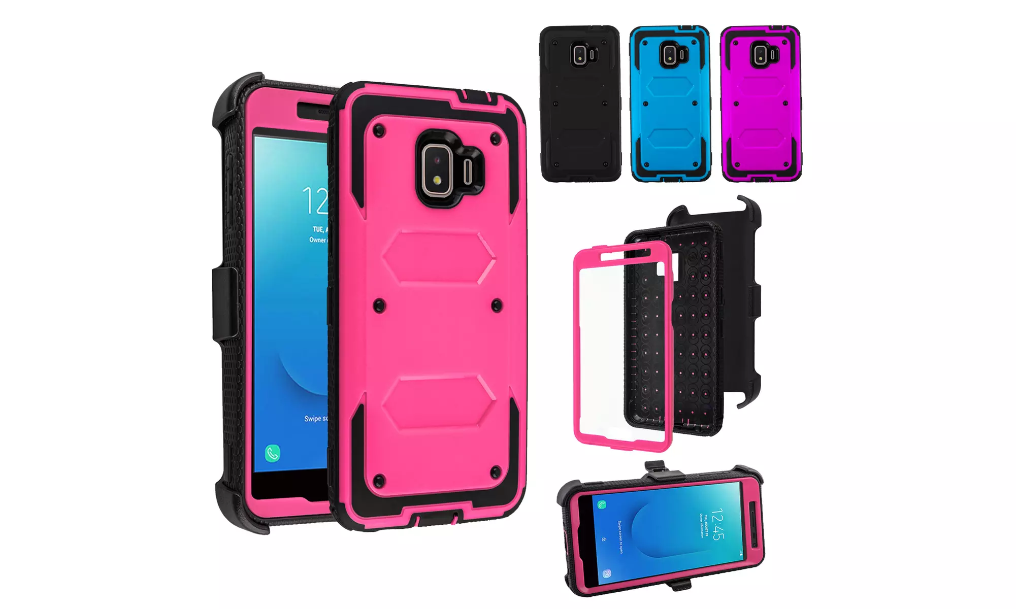 For Samsung Galaxy J2 Core 2019 Rugged Phone Case Holster&Screen Protector - Primary Image